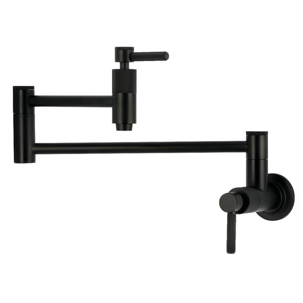 Kingston Brass Essex Double-Handle Wall-Mount Pre-Rinse Bridge Kitchen Faucet