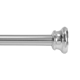 Kenney Twist & Fit No Tools Bell End Camlock Tension Shower Curtain Rod, 42-72" - Chrome