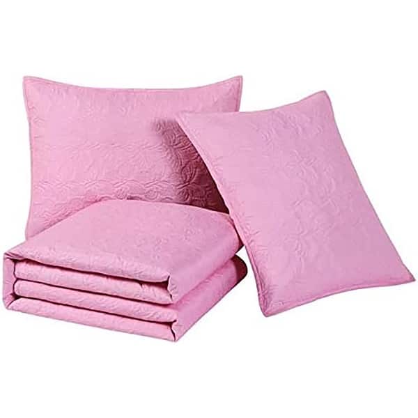 slide 2 of 5, Heritage Kids Pinsonic 3 Piece Soft Butterfly Quilt Set,Pink,Full