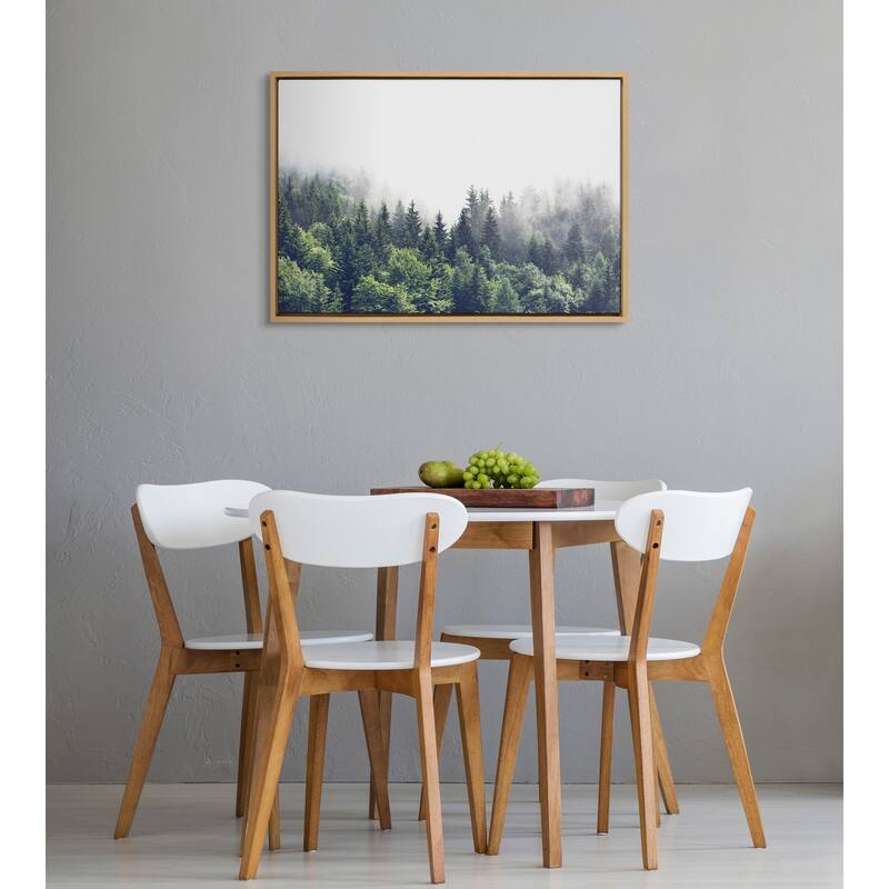Kate and Laurel Sylvie Fog Framed Canvas by The Creative Bunch Studio