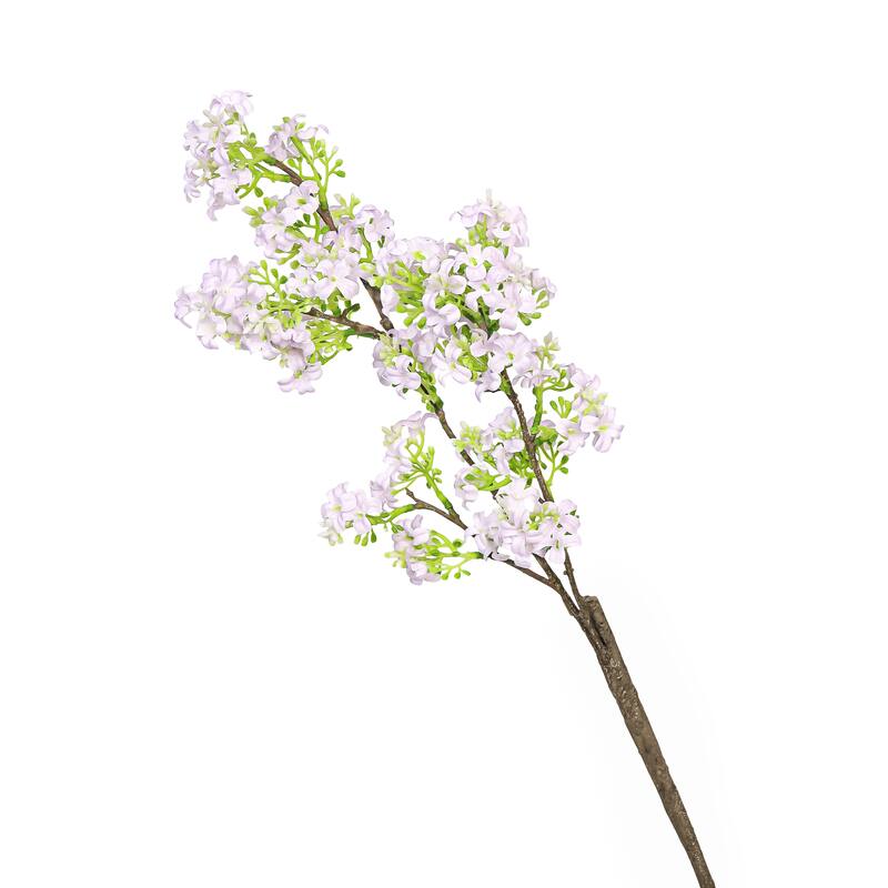 Set of 2 Light Lilac Artificial Lilac Flower Stem Spray 27in - 27" L x 6" W x 4" DP