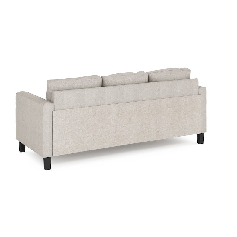 Furinno Bayonne Modern Upholstered 3-Seater Sofa, Beige