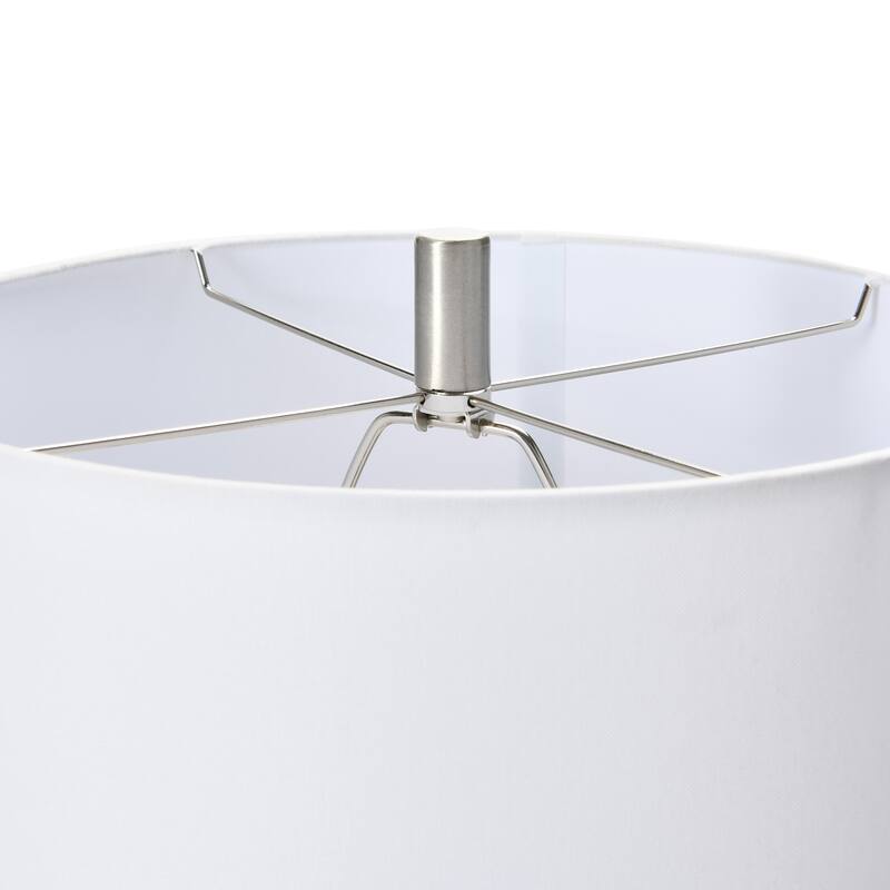 Transparent Bubble Glass and Metal Table Lamp
