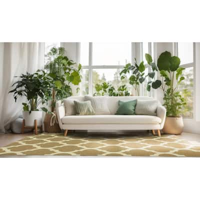Home Decor Handmade Wool Flatweave Reversible Moroccan Rug | Stylish Brown Area Rug for Living Room, Bedroom, Office,