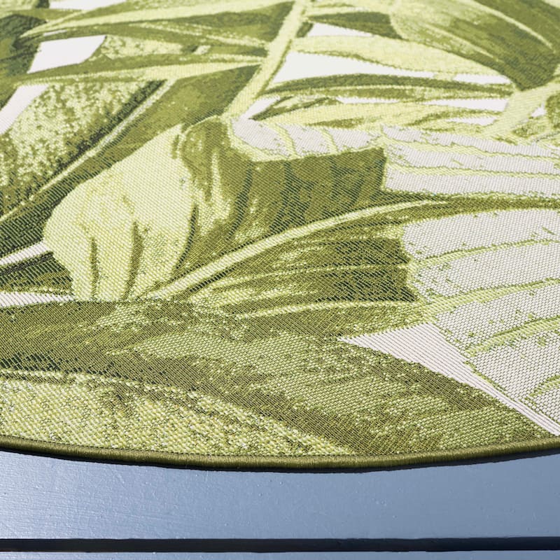 SAFAVIEH Barbados Floricica Tropical Indoor/Outdoor Waterproof Rug