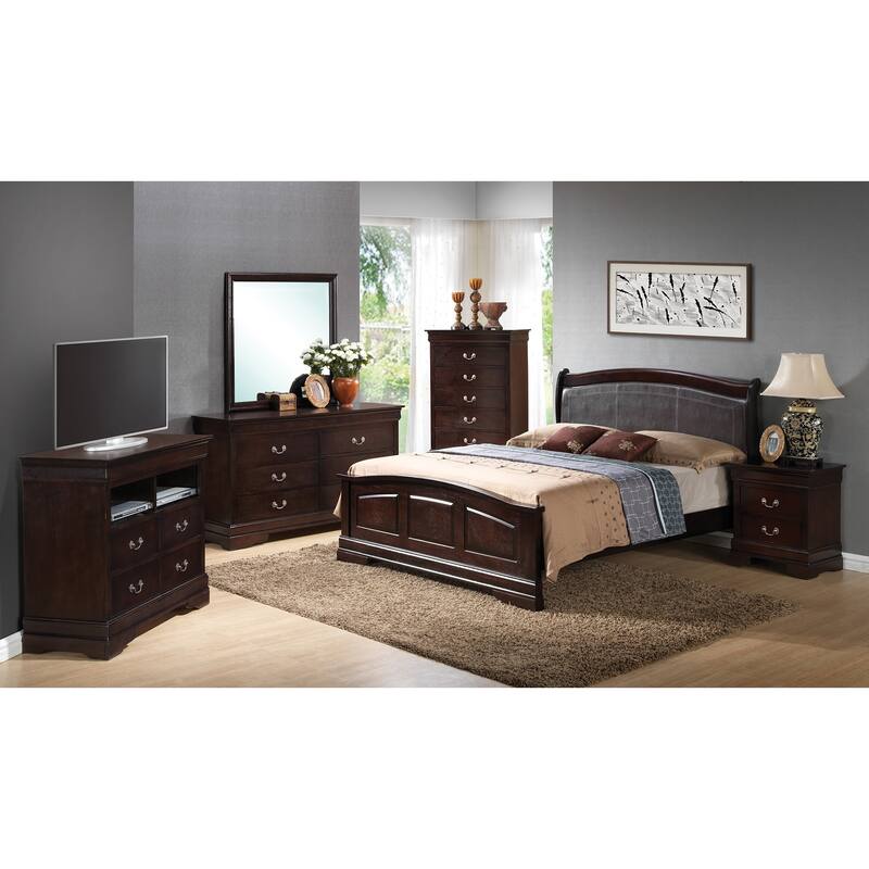Twill Upholstered Queen Panel Bed - 89" - Brown