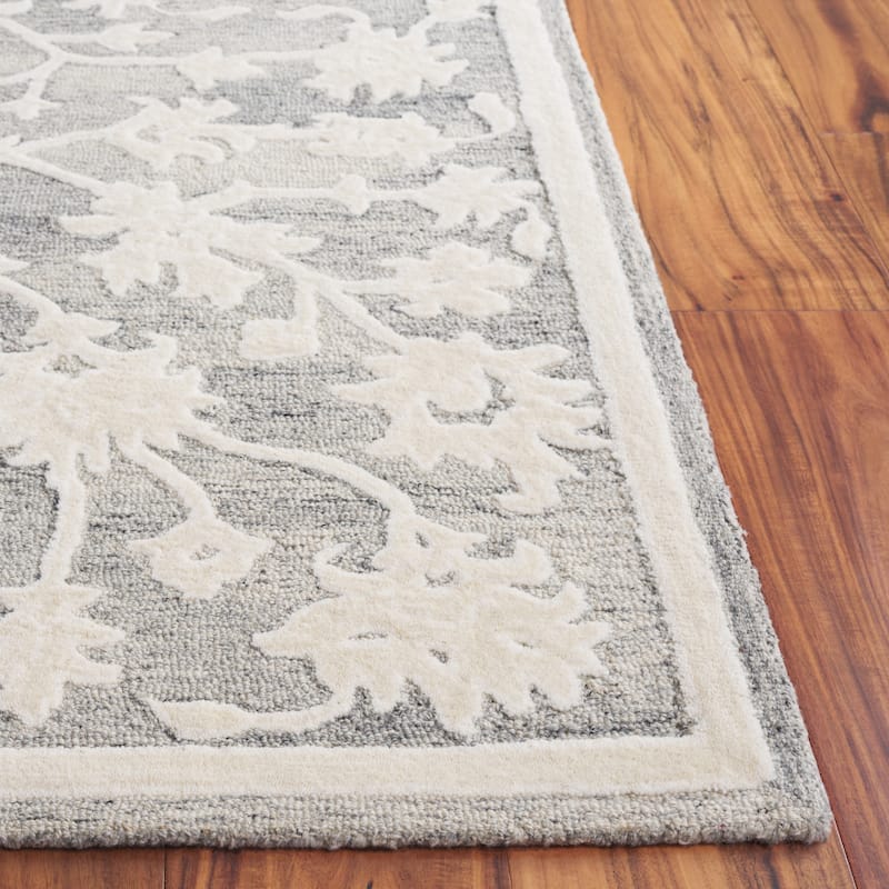 SAFAVIEH Handmade Ebony Telsa Modern & Contemporary Wool Rug