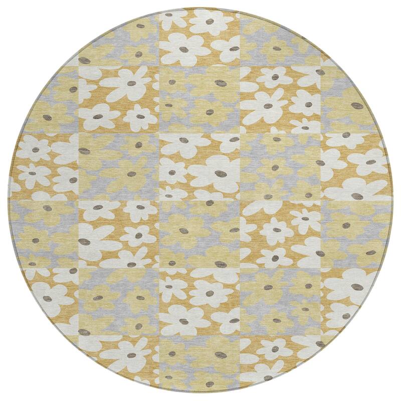 Machine Washable Indoor/ Outdoor Floral Krissy Chantille Rug