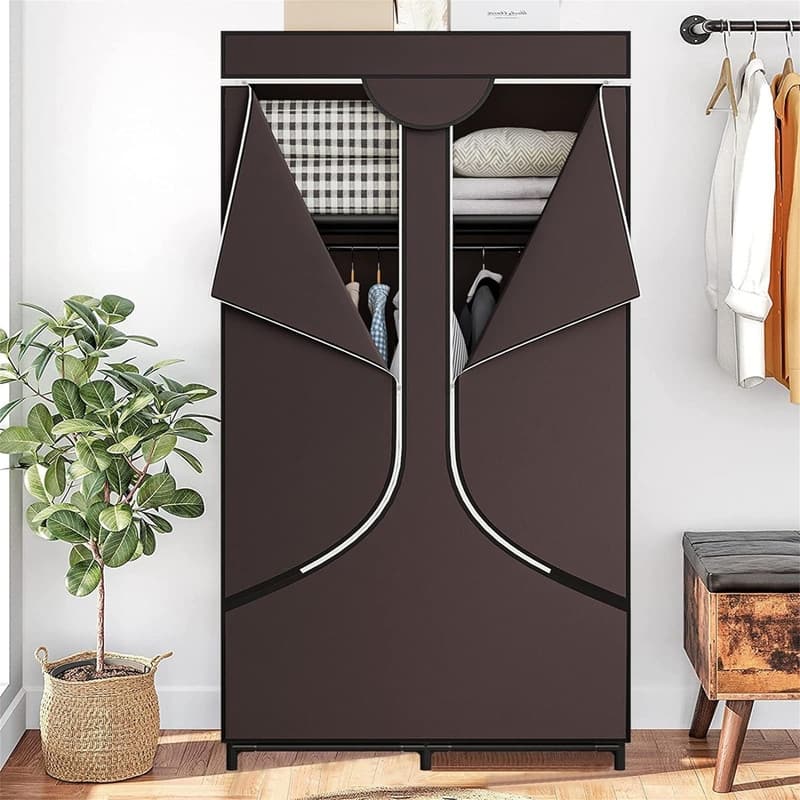 Portable Wardrobe Closet Clothing Organizer - 17.7"D x 34.6"W x 66.1"H