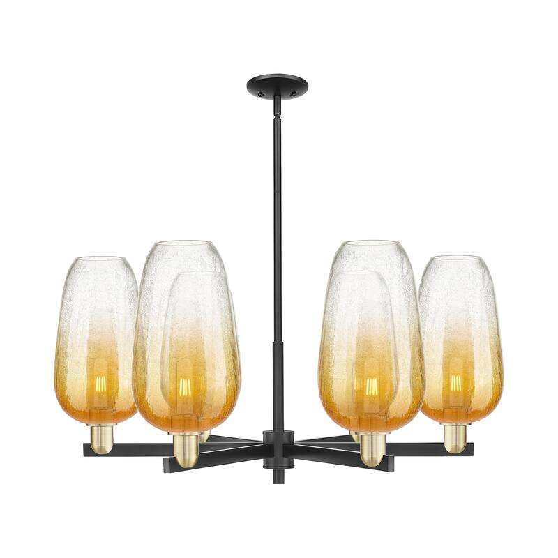 Innovations Lighting Downtown Urban - Brookhaven Flute - 6 Light 24" Stem Hung Chandelier