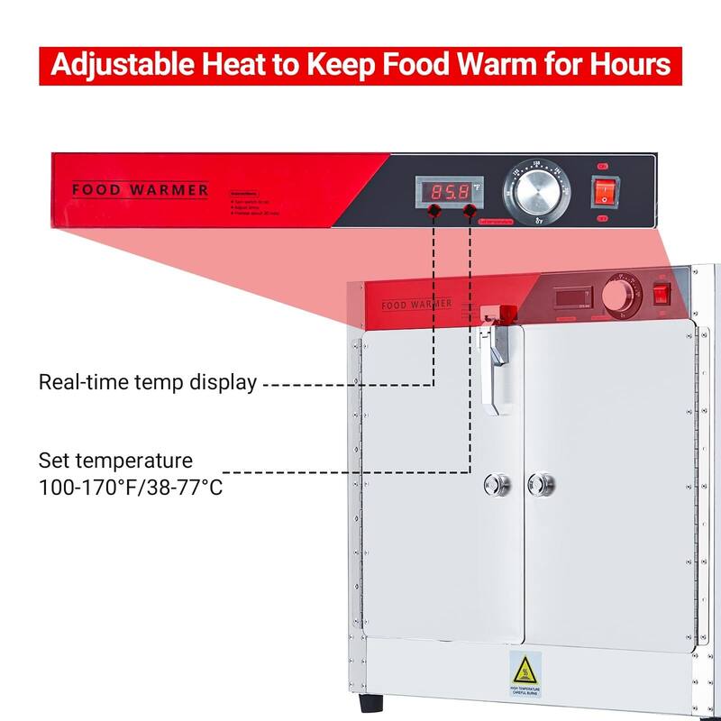 Food Warming Cabinet - Hot Box Food Warmer, 850W