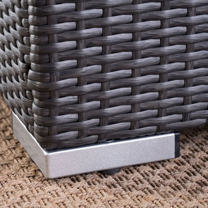 Roomfitters Outdoor Wicker Corner Sofa Sectional with Cushions for Stylish Patio Seating