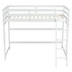 preview thumbnail 10 of 9, Twin Size High Loft Bed with inclined Ladder, White