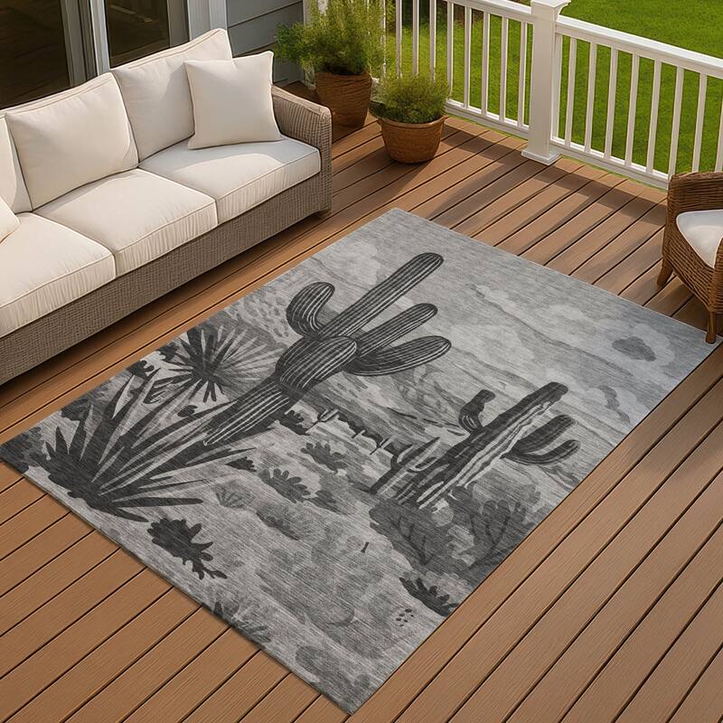 Machine Washable Indoor/ Outdoor Southwestern Mesa Chantille Rug