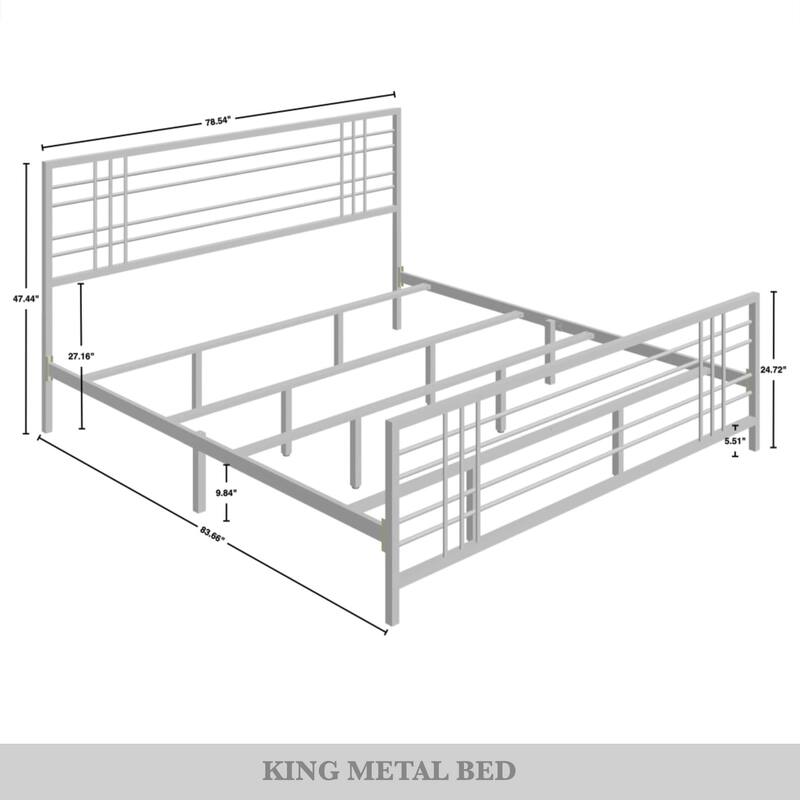 CraftPorch Simple Clean-lined Metal Bed