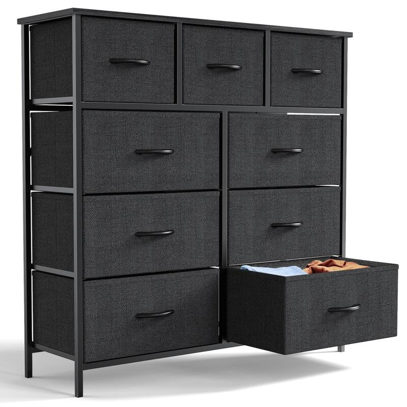 39'' Sweetcrispy 9 Tall Fabric Clothes Cabinet Storage Organizers - 30" wide