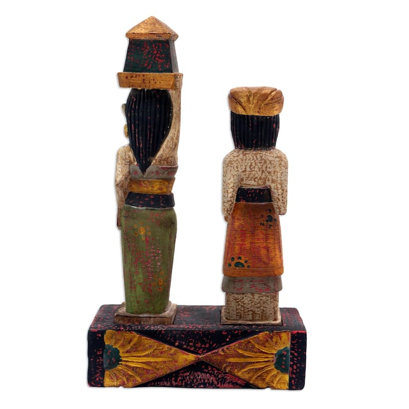 Novica Handmade Sulinggih Wood Statuette