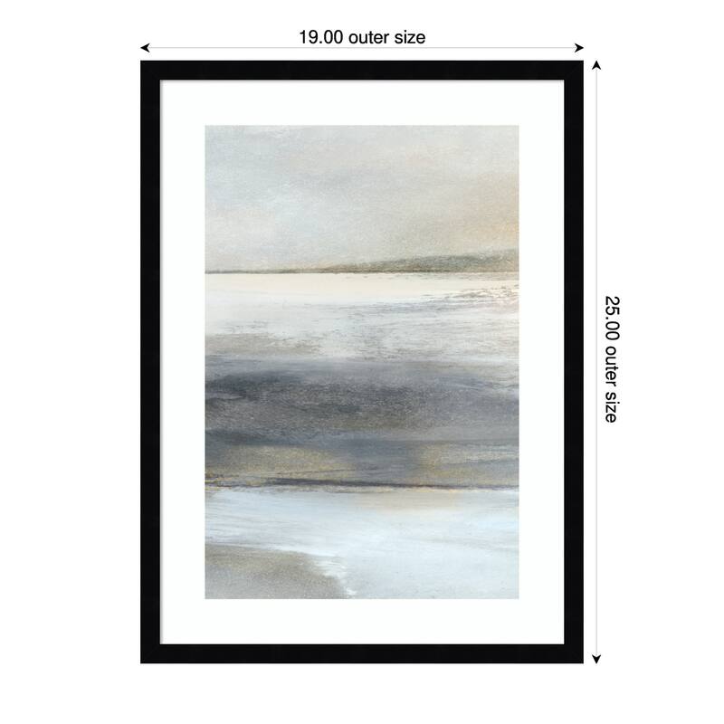 Land No. 1 by Dan Hobday Wood Framed Wall Art Print