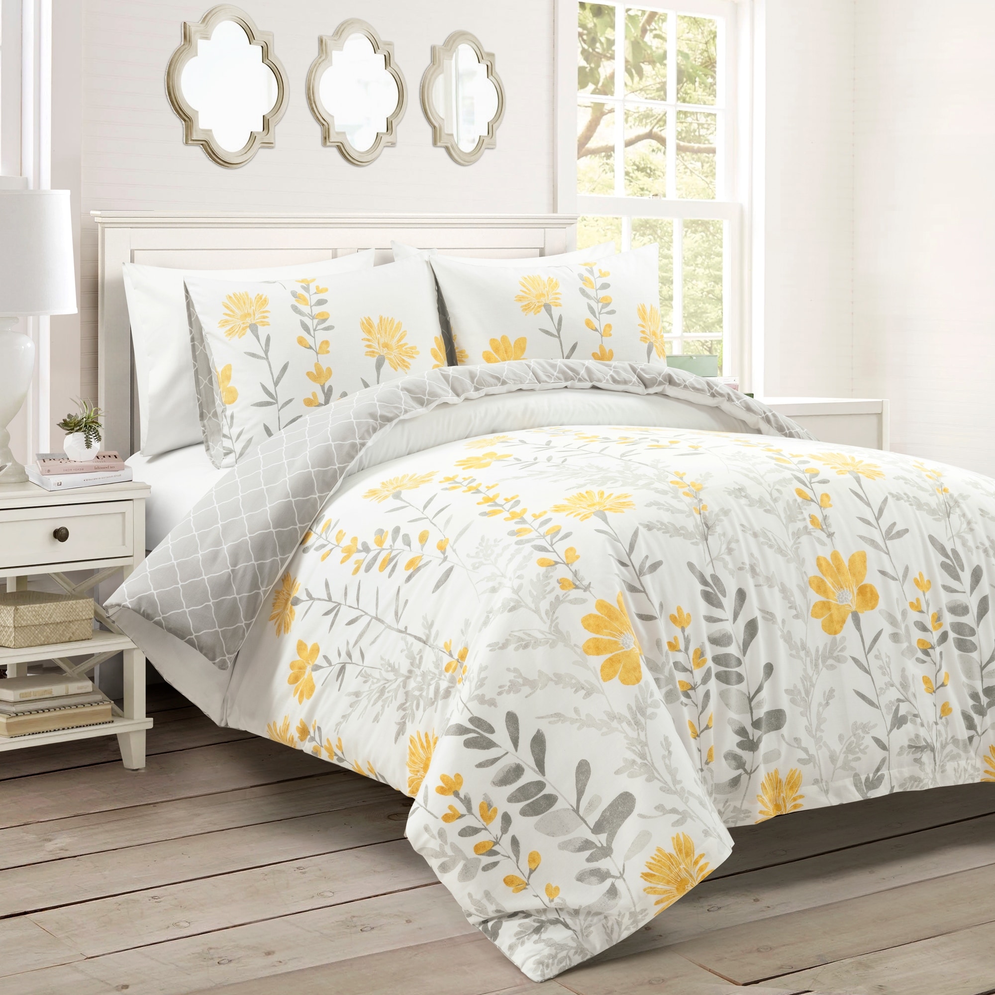 Lush Decor Aprile Reversible Cotton Duvet Cover Set