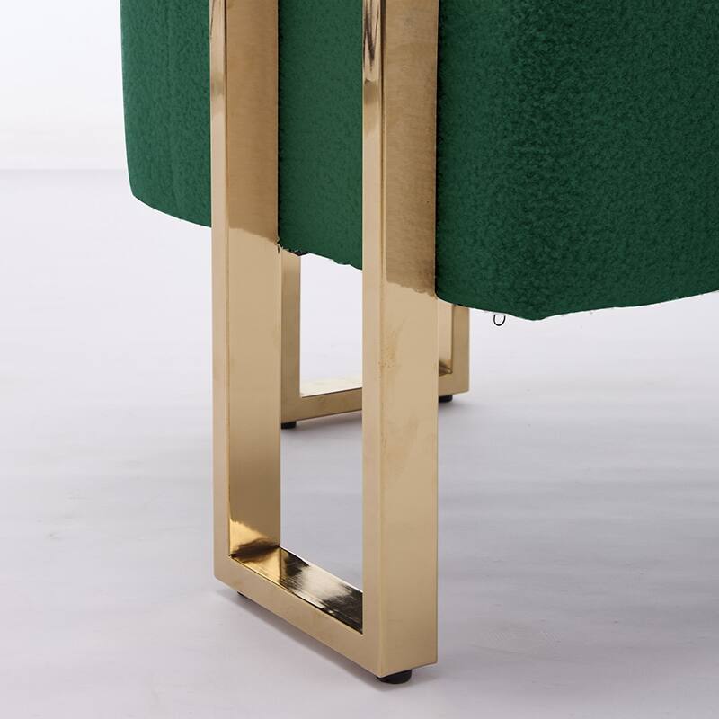 Teddy Accent Chair with Gold Metal Legs