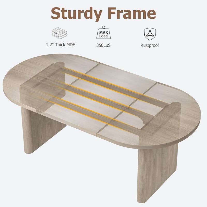 70.8 Inch Oval Kitchen Dining Room Table for 6-8 People Kitchen, Living Room, Office