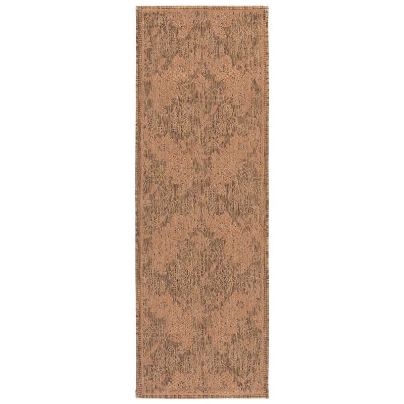 SAFAVIEH Courtyard Luule Indoor/ Outdoor Waterproof Patio Backyard Rug - 2'3" x 6'7" Runner - Gold/Natural
