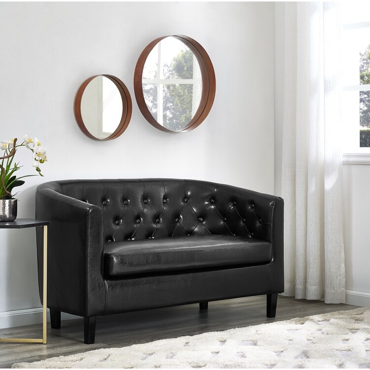 Black loveseat shop