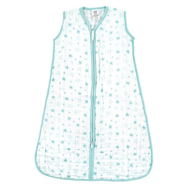 slide 1 of 1, Luvable Friends Baby Sleeveless Muslin Cotton Sleeping Bag, Sack, Blanket, Stars Muslin 12-18 Months - Stars Muslin