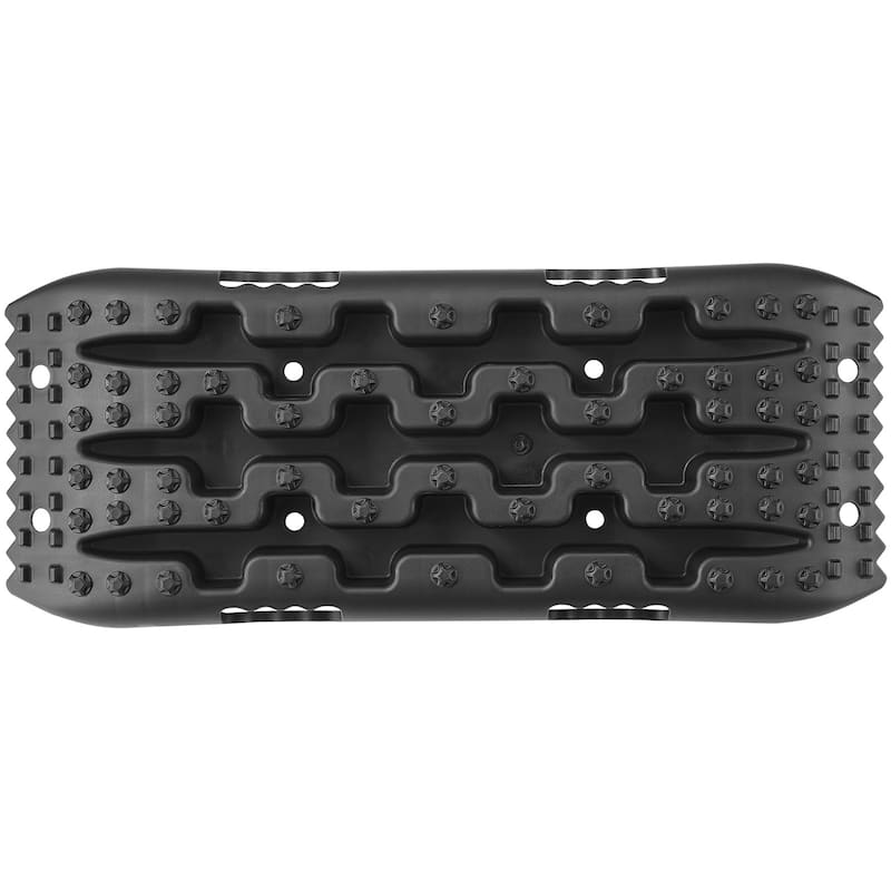 Traction Boards with PP Material, Recovery Boards for Off-road Vehicles/Cars/Pickups/SUVs/RVs, Pair Tire Traction Mats on Snow - PP Material, Short - Black