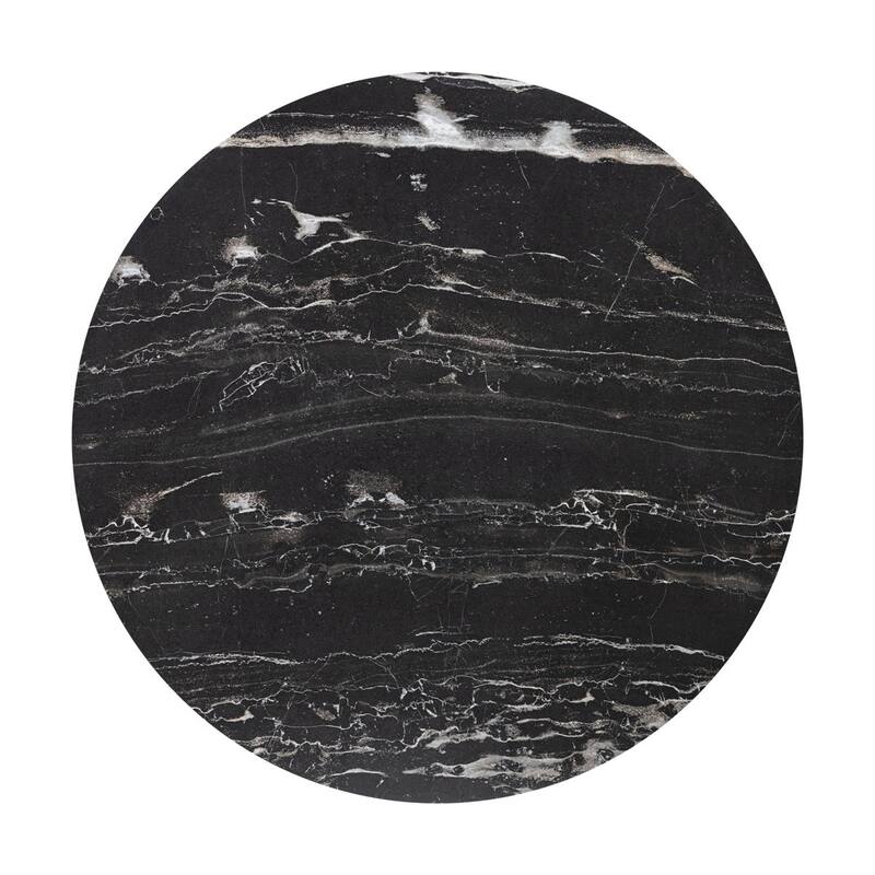 Marq Rounded Tiers Concrete Side Table with Marble Finish