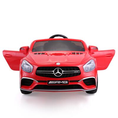 12V Mercedes-Benz Licensed Electric Kids Ride-on Car Battery Powered LED Lights USB MP3 Spring-Suspension RC 4-Wheeler