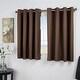 preview thumbnail 7 of 7, Ultimate Blackout 45-inch Short Length Grommet Curtain Panel 56"w x 45"l - Espresso