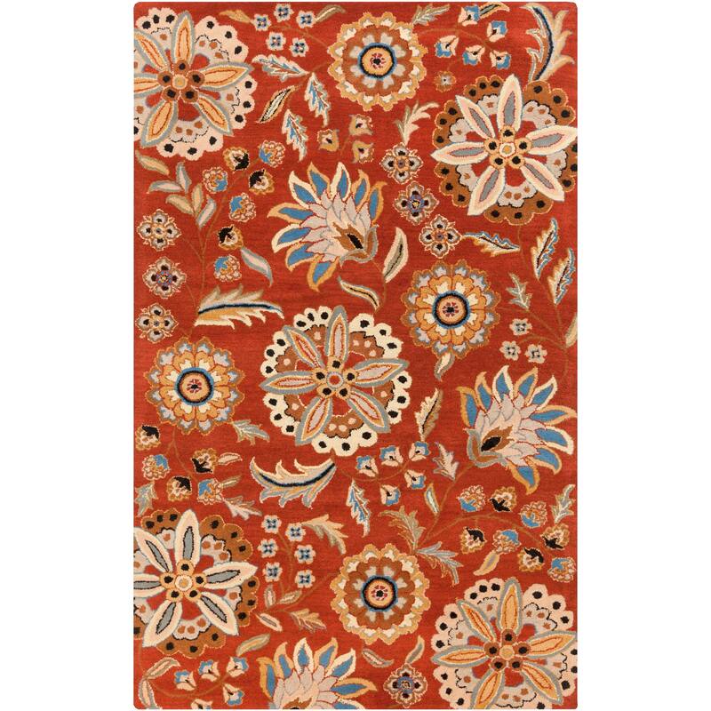 Lily Hand-tufted Transitional Floral Pattern Wool Area Rug