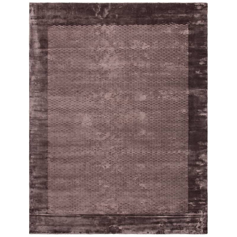 SAFAVIEH Handmade Mirage Liuda Modern Abstract Viscose Rug - 9' x 12' - Brown