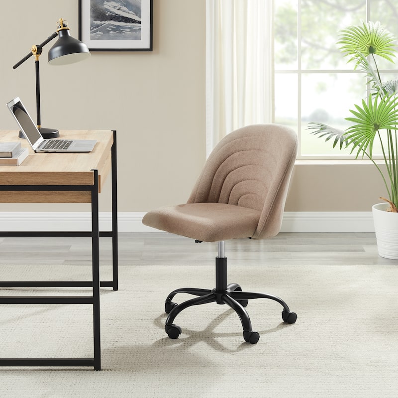Linon Skyla Adjustable Height Swivel Office Chair - Beige