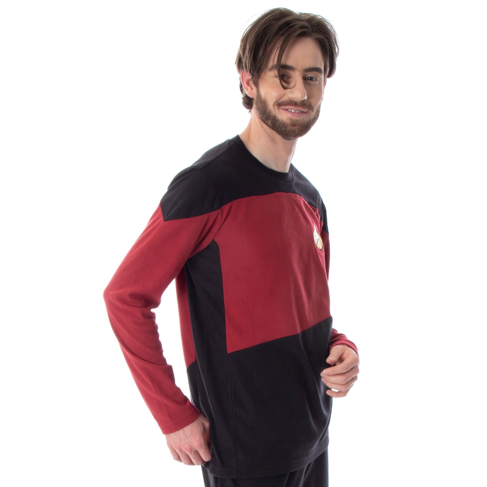 Star Trek Next Generation Men/'s Picard Uniform Costume Long Sleeve Shirt MD