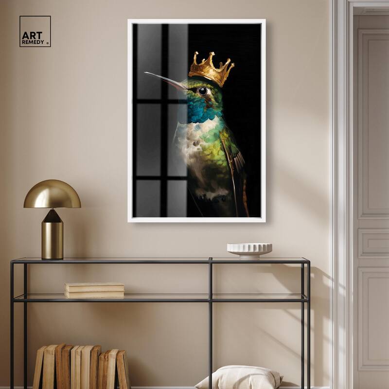 Crowned Azure Bird I Shadowbox by Art Remedy