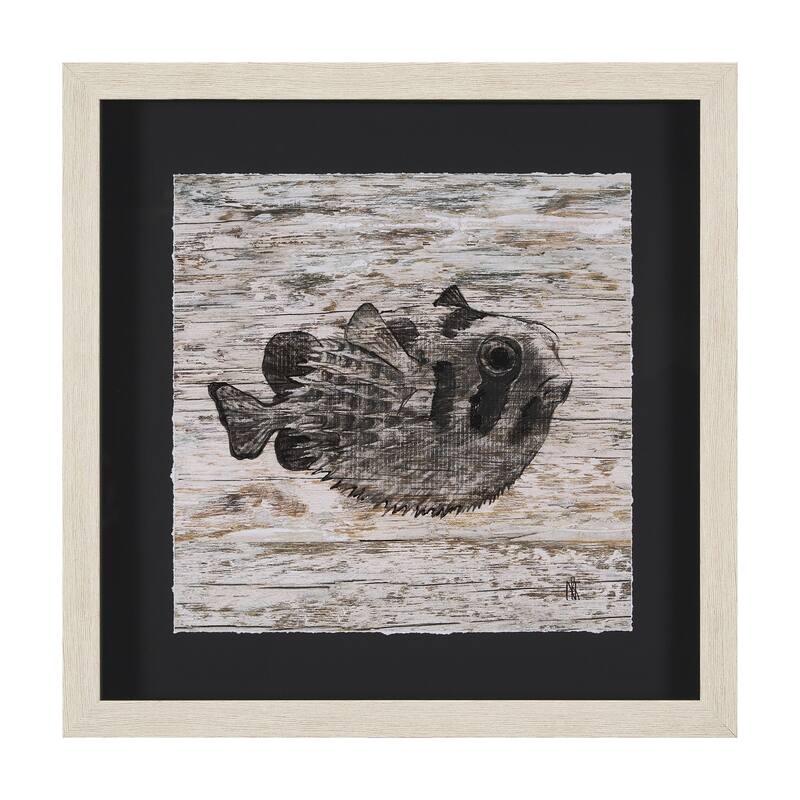Wood Grain Fish III Framed Art Print