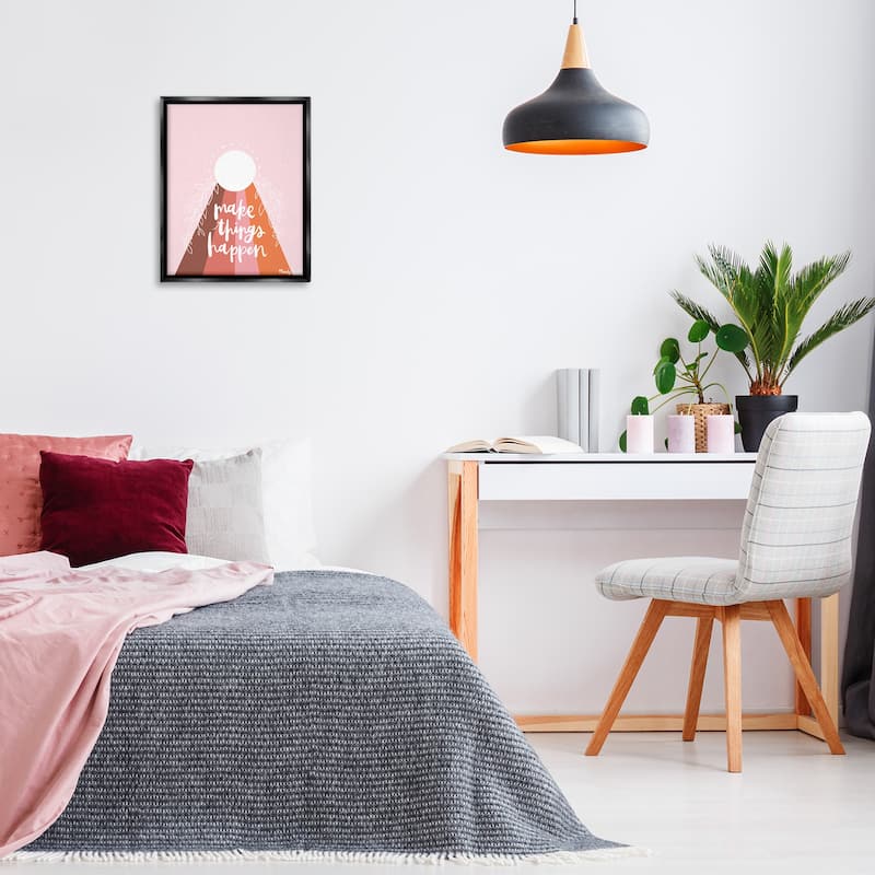 Stupell Minimal Make Things Happen Framed Floater Canvas Wall Art Design By Mandy Ford Art + Illustration