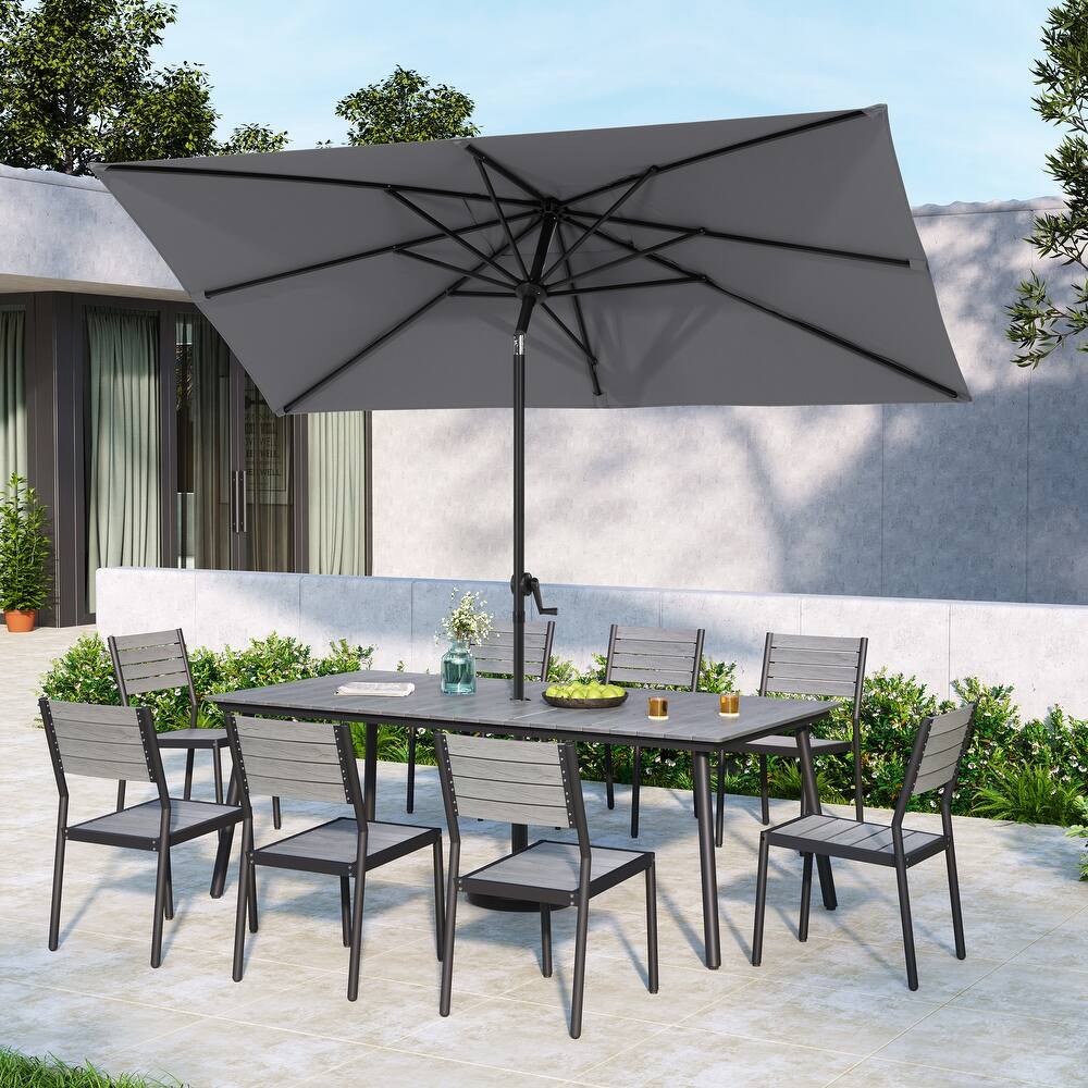 Pellebant Outdoor 9 x 5 FT Patio Market Umbrella Rectangular