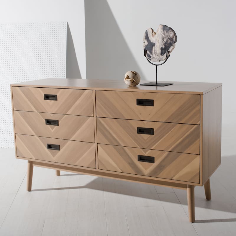SAFAVIEH Couture Zylfie 6-Drawer Dresser - Natural.