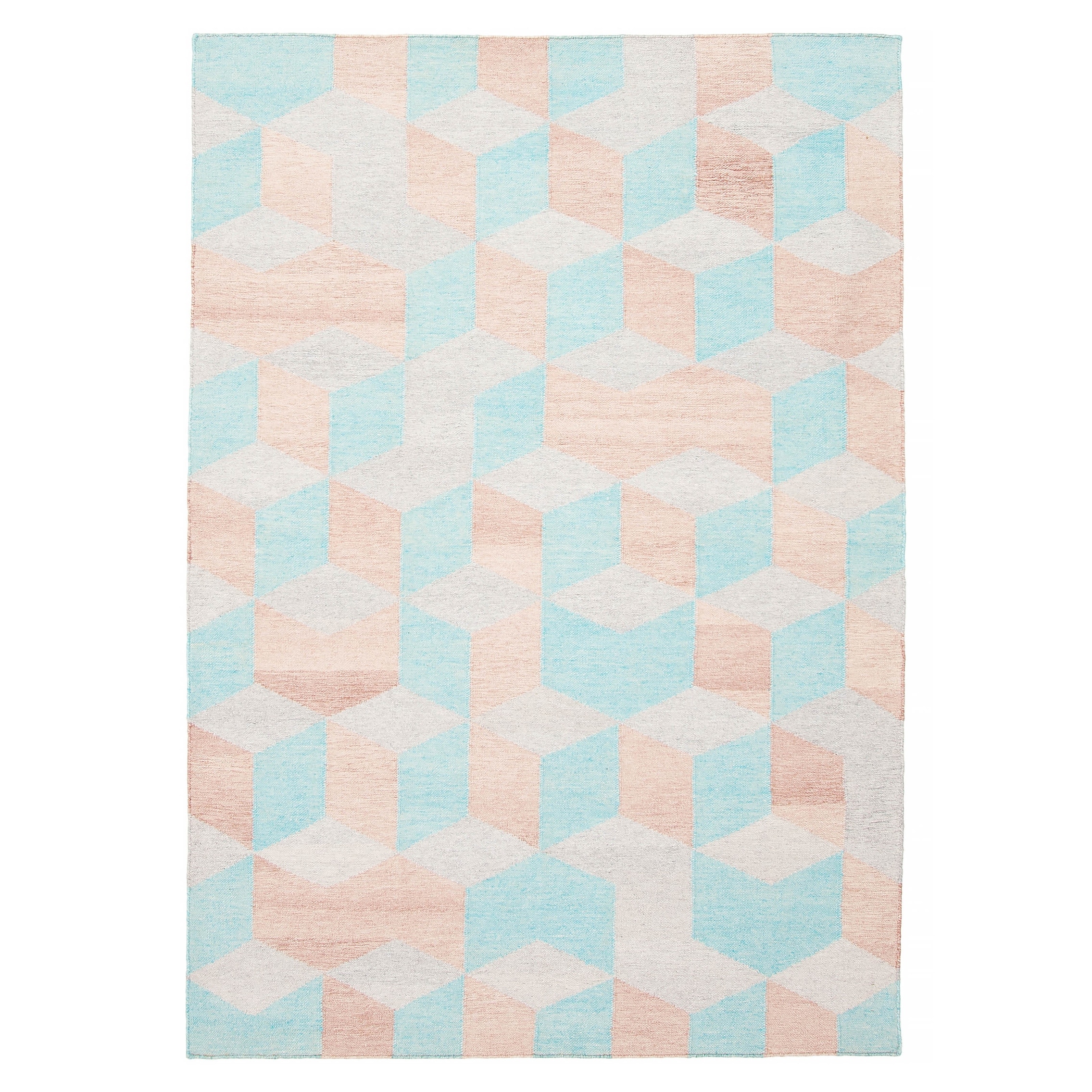 ECARPETGALLERY Flat-Weave Ankara FW Turquoise Wool Kilim - 5'2 x 7'10