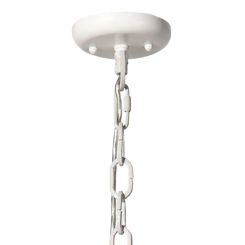 Jamie Young Clamshell Wood Beaded 4-Light Chandelier
