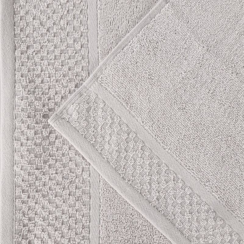 Superior Lodie Cotton Jacquard Solid and Two-Toned 12 Piece Towel Set