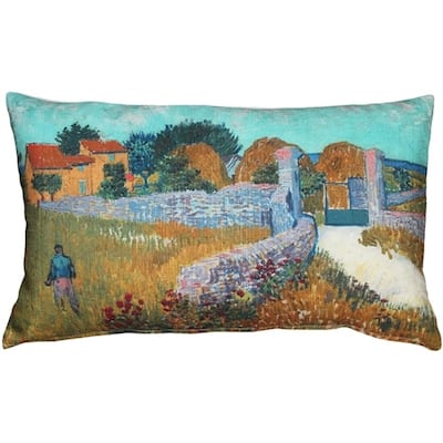 Van Gogh Farmhouse in Provence 12x20 Throw Pillow with Polyfill Insert