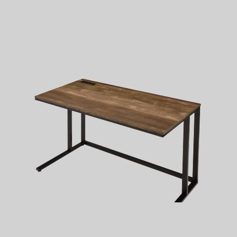 47" Writing Desk with USB Charging Port, Rectangular Shape, KD Design for Easy Setup - Black