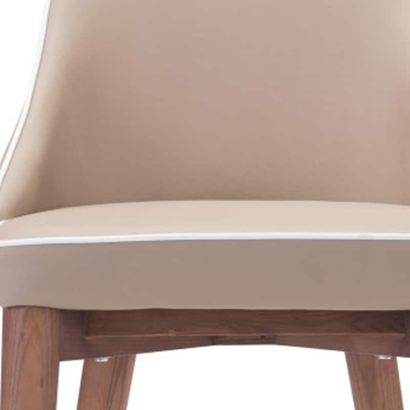 26" Modern Upholstered Counter Height Bar Stool with Solid Wood Frame and Footrest - 18"L x 19.7”W x 37"H