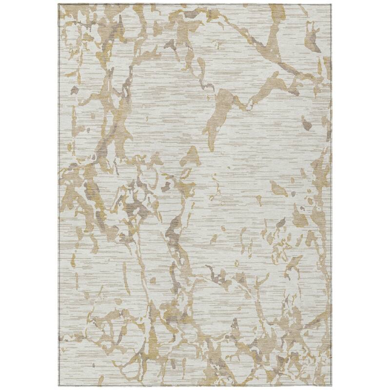 HomeRoots Striped Transitional Rectangle Outdoor Rug - 10' X 14'