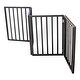 preview thumbnail 8 of 10, Siavonce Free Standing Folding Pet Gate - 73 inch (L) x 1 inches (W) x 24 inches (H).