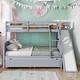 preview thumbnail 2 of 18, Twin over Full Bunk Bed with 2 Drawers, Slide, Shelves, Ladder